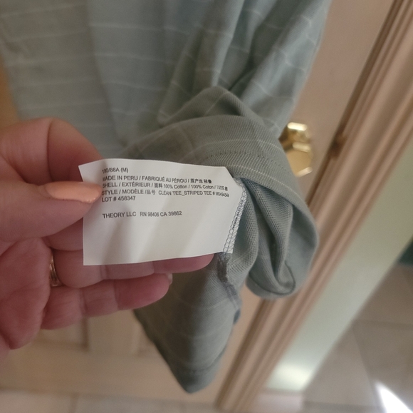 NWT Mens Sz M Theory  Stratus And White Shirt Clean Tee - Picture 8 of 9